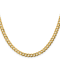 14K 26 inch 5.9mm Lightweight Flat Cuban with Lobster Clasp Chain