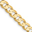 14K Yellow Gold Solid Curb Chain Necklace 5.25mm
