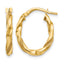 Twisted Hoop Earrings in 14K Yellow Gold, 15x20mm - Sophia Jewelers