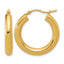 Hoop Earrings in 14K Yellow Gold, 4x25mm Lightweight - Sophia Jewelers