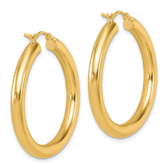 14K Polished Lightweight Hoop Earrings