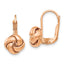 Love Knot Leverback Earrings in Rose Gold-Plated 14K Gold - Sophia Jewelers