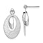Oval Stud Earrings in 14K White Gold, 25mm Textured Reversible - Sophia Jewelers