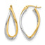 Twisted Drop Earrings in 14K Two-Tone Gold - Sophia Jewelers