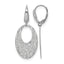 Floral Leverback Earrings in 14K White Gold, Textured - Sophia Jewelers
