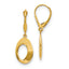14K Polished Hollow Circles Leverback Earrings