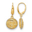 Dangle Earrings in 14K Yellow Gold, 6mm Diamond-Cut - Sophia Jewelers