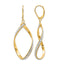 Glimmer-Infused Twisted Drop Earrings in 14K Yellow Gold - Sophia Jewelers