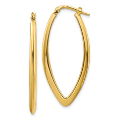 14K Polished Fancy Hoop Earrings