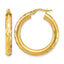 Hoop Earrings in 14K Yellow Gold, 4mm Diamond-Cut - Sophia Jewelers
