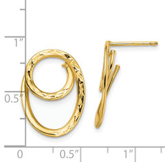 14K D/C Post Dangle Earrings