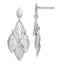 14k White Gold Polished D/C Post Dangle Chandelier Earrings