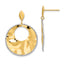 Dangle Earrings in 14K Two-Tone Gold, 24mm Textured - Sophia Jewelers