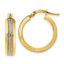 Glitter-Infused Hoop Earrings in 14K Yellow Gold, 22mm - Sophia Jewelers