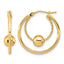 Ball Hoop Earrings in 14K Yellow Gold, 23mm Diamond-Cut - Sophia Jewelers