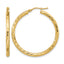 14k Polished D/C Hoop Earrings