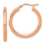 Tube Hoop Earrings in 14K Rose Gold, 2.5x25mm - Sophia Jewelers