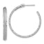 Hoop Earrings in 14K White Gold, 33mm Textured & Diamond-Cut - Sophia Jewelers