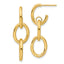 14K Polished Double Round Dangle Post Earrings