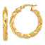 Twisted Hoop Earrings in 14K Yellow Gold, 4x26mm - Sophia Jewelers