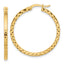 Hoop Earrings in 14K Yellow Gold, 28mm Diamond-Cut - Sophia Jewelers