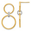 Cubic Zirconia Circles Dangle Earrings in 14K Two-Tone Gold, 1mm - Sophia Jewelers