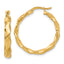 14K Polished Twisted Hoop Earrings