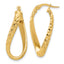 Twisted Hoop Earrings in 14K Yellow Gold, 29mm Diamond-Cut - Sophia Jewelers