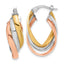 Two-Tone Twist Hoop Earrings in 14K Yellow Gold, 27mm - Sophia Jewelers