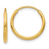 14k 1.00mm Endless Hoop Earring