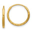 14k 1.0mm Diamond-cut Endless Hoop Earring