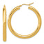 14k Polished 4mm Polished Hoop Earrings
