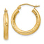 Diamond-Cut Round Hoop Earrings in 14K Yellow Gold, 20mm - Sophia Jewelers