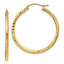 Diamond-Cut Round Tube Hoop Earrings in 14K Yellow Gold, 30mm - Sophia Jewelers