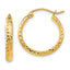 Hoop Earrings in 14K Yellow Gold, 2.5x18mm Diamond-Cut - Sophia Jewelers