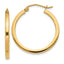 Thinner Square Tube Hoop Earrings in 14K Yellow Gold, 25mm - Sophia Jewelers