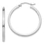 14k White Gold 2mm Square Tube Hoop Earrings
