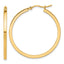 Square Tube Hoop Earrings in 14K Yellow Gold, 35mm - Sophia Jewelers