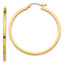 Thinner Tubing Square Tube Hoop Earrings in 14K Yellow Gold, 40mm - Sophia Jewelers