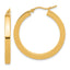 Square Hoop Earrings in 14K Yellow Gold, 3x30mm - Sophia Jewelers