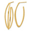 Fancy Stud Drop Earrings in 14K Yellow Gold, 15.75mm Textured - Sophia Jewelers