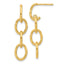 Triple Circle Link Dangle Earrings in 14K Yellow Gold - Sophia Jewelers