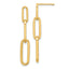 14k Polished Paperclip Link Post Dangle Earrings