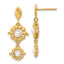 Cultured Pearl Flower Dangle Earrings in 14K Yellow Gold - Sophia Jewelers