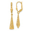 Dangle Leverback Earrings in 14K Yellow Gold, 6mm Diamond-Cut - Sophia Jewelers