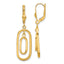 Oval Dangle Earrings in 14K Yellow Gold with Leverback - Sophia Jewelers
