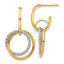 Twisted Circle J-Hoop Earrings in 14K Yellow Gold - Sophia Jewelers