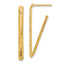 Triangle J-Hoop Stud Earrings in 14K Yellow Gold, 12.2mm Diamond-Cut - Sophia Jewelers