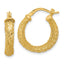 Hoop Earrings in 14K Yellow Gold, 20mm Diamond-Cut - Sophia Jewelers