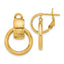 Circle Dangle Earrings in 14K Yellow Gold, 19mm Diamond-Cut - Sophia Jewelers